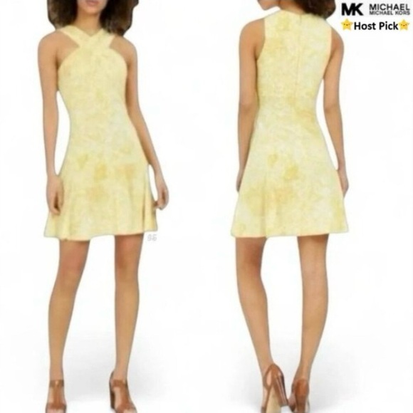 MICHAEL Michael Kors Dresses & Skirts - Michael Michael Kors Sleeveless Mini Dress XL – Yellow Floral Paisley, NWT